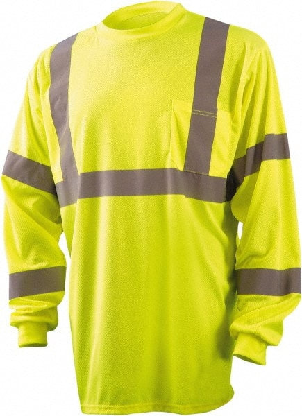 Work Shirt: High-Visibility, X-Large, Polyester, Yellow, 1 Pocket MPN:LUX-LSETP3B-YXL