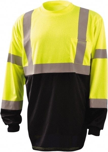 Work Shirt: High-Visibility, 2X-Large, Polyester, Yellow, 1 Pocket MPN:LUX-LSETPBK-Y2X