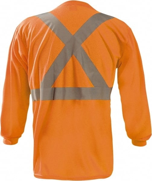Work Shirt: High-Visibility, Medium, Polyester, High-Visibility Orange, 1 Pocket MPN:LUX-LST2BX-OM