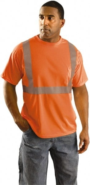 Work Shirt: High-Visibility, 5X-Large, Polyester, High-Visibility Orange, 1 Pocket MPN:LUX-SSETP2B-O5X