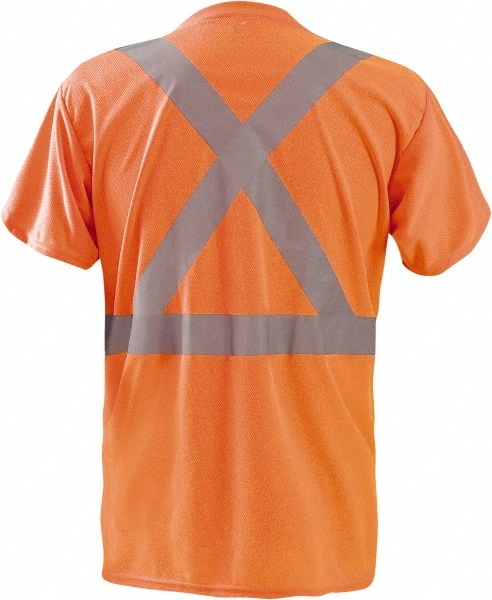 Work Shirt: High-Visibility, X-Large, Polyester, High-Visibility Orange, 1 Pocket MPN:LUX-SSTP2BX-OXL