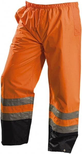 Rain Pants: Polyester, High-Visibility Yellow, 2X-Large MPN:LUX-TENR-O2X