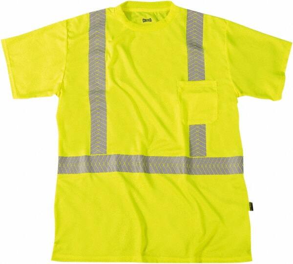Work Shirt: High-Visibility, Medium, Polyester, High-Visibility Yellow, 1 Pocket MPN:LUX-TSSP2B-YM