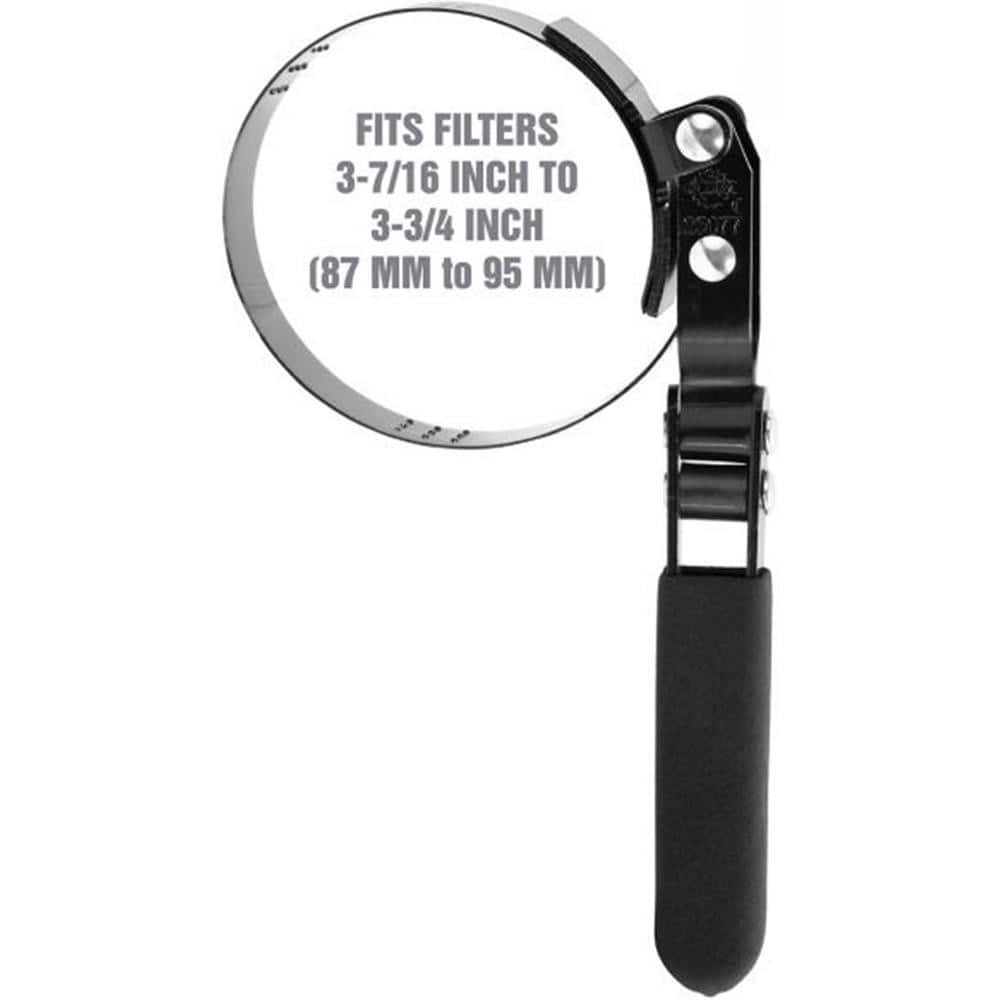 Oil Change Tools, Tool Type: Swivel Handle Medium Oil Filter Wrench , Minimum Diameter: 3.4375in , Maximum Diameter: 3.75in  MPN:25077