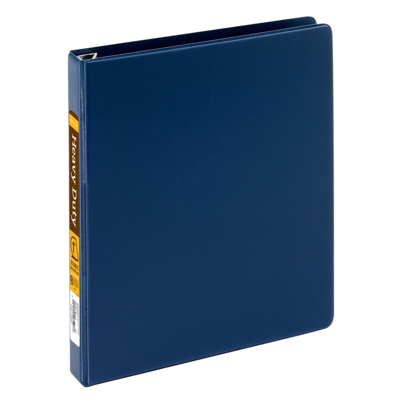 Office Depot Brand, Heavy-Duty 3-Ring Binder, 1in D-Rings, 49% Recycled, Navy (Min Order Qty 19) MPN:OD03107