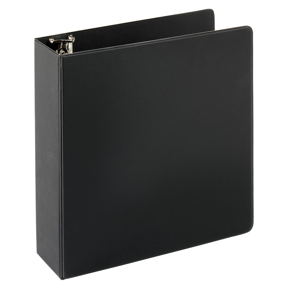 Just Basics Economy Nonview 3-Ring Binder, 3in Round Rings, Black (Min Order Qty 20) MPN:OD03365