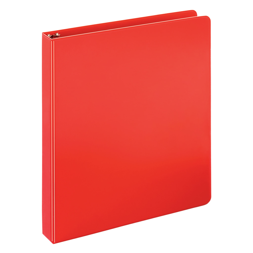 Just Basics Economy Nonview 3-Ring Binder, 1in Round Rings, Red (Min Order Qty 32) MPN:OD03371