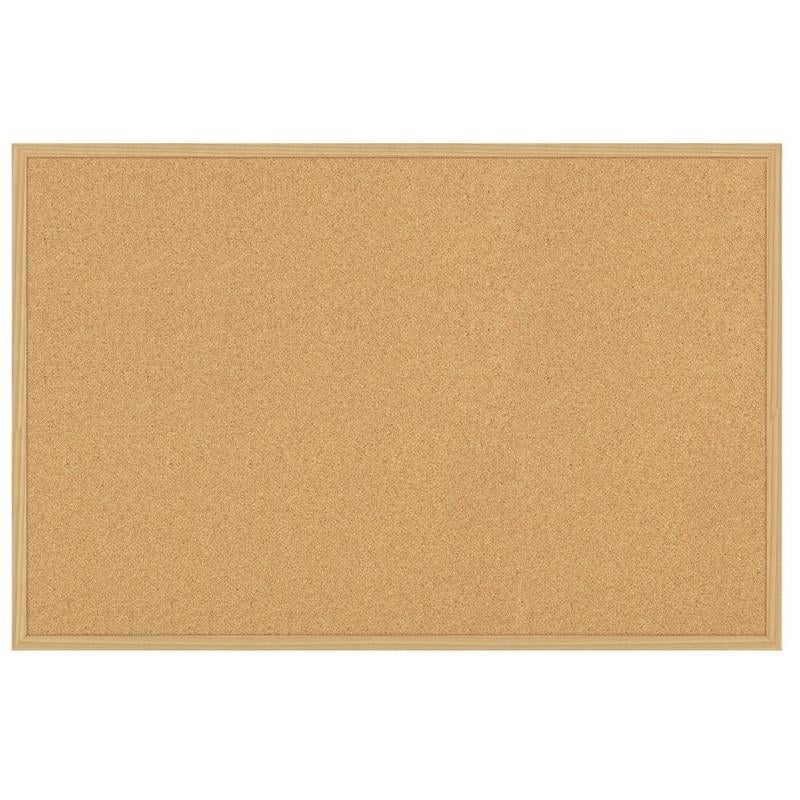 Office Depot Brand Cork Bulletin Board, 24in x 36in, Wood Frame With Light Oak Finish (Min Order Qty 5) MPN:KK0232