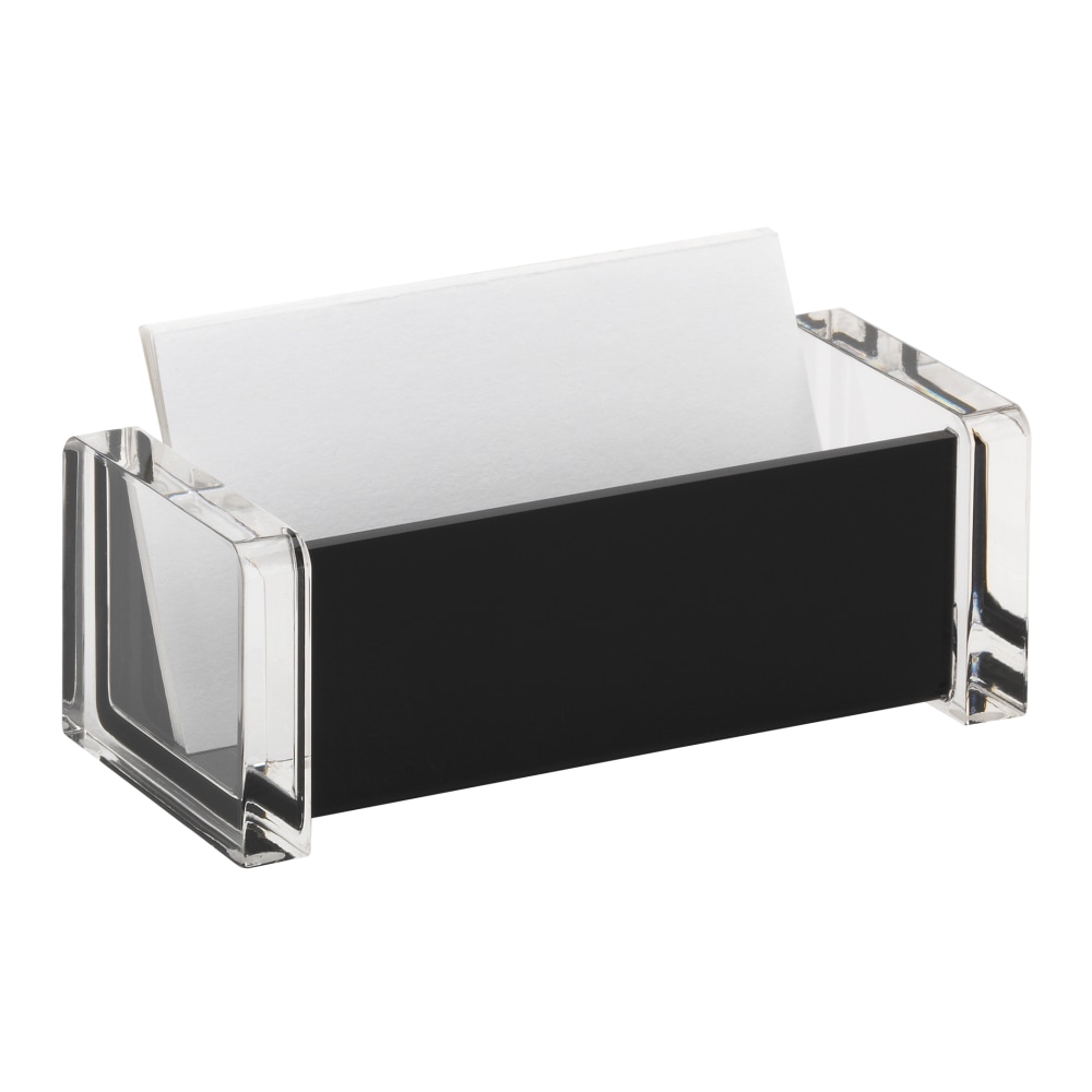 Realspace Black Acrylic Business Card Holder (Min Order Qty 21) MPN:ST-155VBK