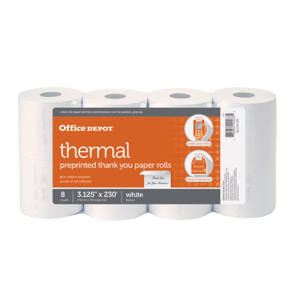 Office Depot Brand Thermal Preprinted 