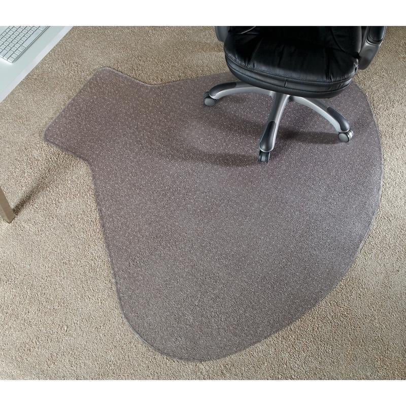 Realspace Low Pile Chair Mat For L-Shaped Workstations, 66in x 60in, Clear (Min Order Qty 2) MPN:OD64483