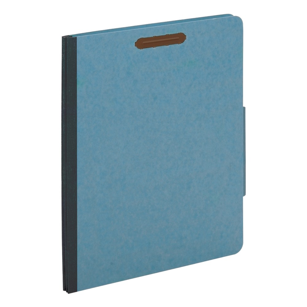 Office Depot Brand Classification Folders, 2 1/2in Expansion, Letter Size, 2 Dividers, 100% Recycled, Blue, Pack Of 5 Folders (Min Order Qty 8) MPN:803734OD