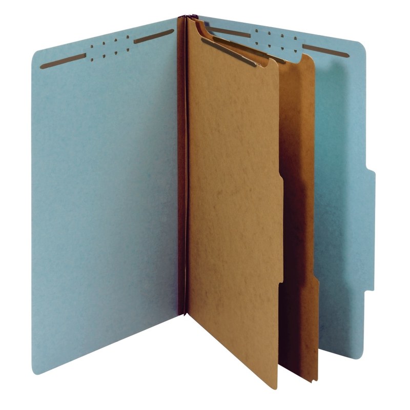 Office Depot Brand Pressboard Expanding File Folders, 2 1/2in Expansion, Legal Size, 100% Recycled, Blue, Pack Of 5 (Min Order Qty 7) MPN:803759OD