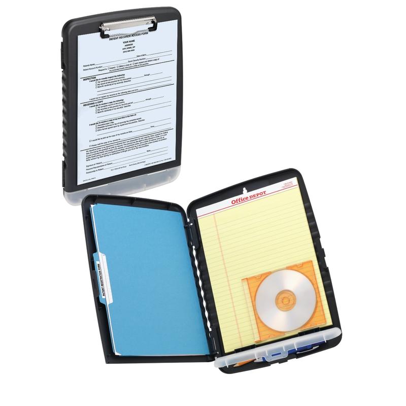 Office Depot Brand Form Holder Storage Clipboard Box, 10in x 14-1/2in, Charcoal (Min Order Qty 12) MPN:OD10030