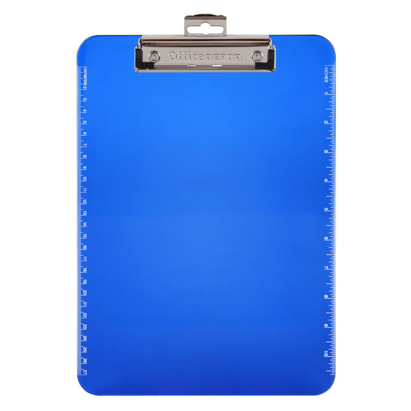 Office Depot Brand Plastic Clipboard, 9in x 12-1/2in, Blue (Min Order Qty 48) MPN:RW96031