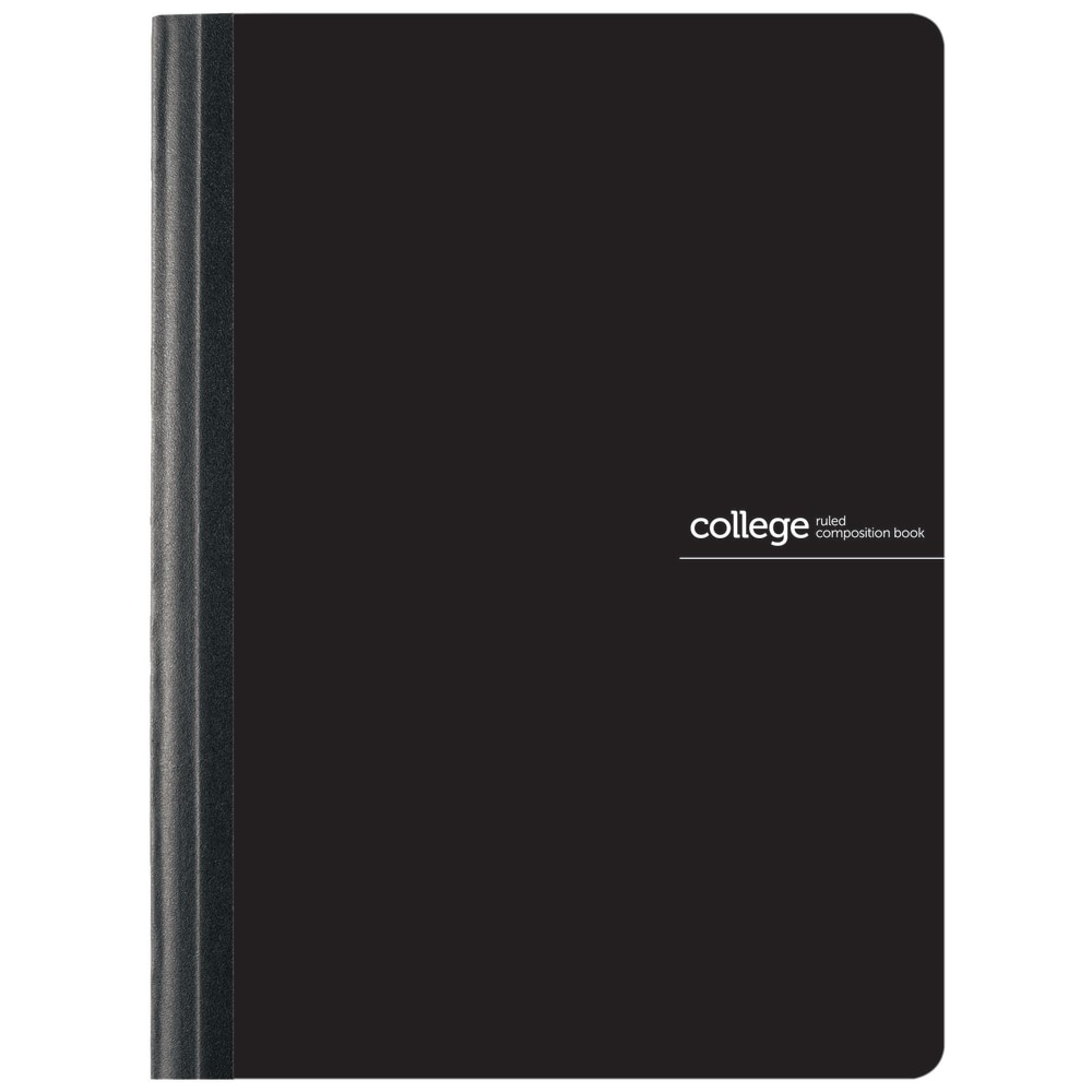 Office Depot Brand Poly Composition Book, 7-1/2in x 9-3/4in, College Ruled, 80 Sheets, Black (Min Order Qty 61) MPN:HPS-COMPCRBLK