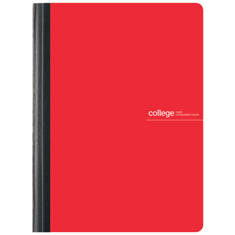 Office Depot Brand Poly Composition Book, 7-1/2in x 9-3/4in, College Ruled, 80 Sheets, Red (Min Order Qty 61) MPN:HPS-COMPCRRED