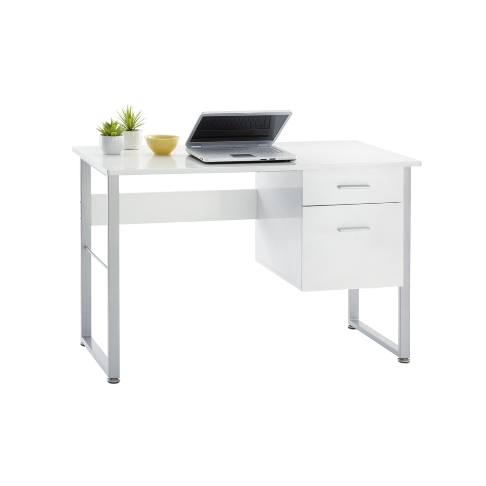 Realspace Halton 48inW Computer Desk, White MPN:OM05315