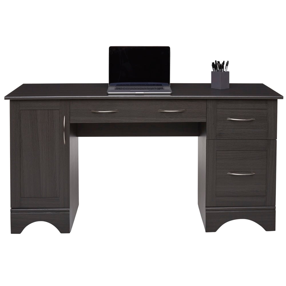 Realspace Pelingo 60inW Computer Desk, Dark Gray MPN:SH-OF-2516