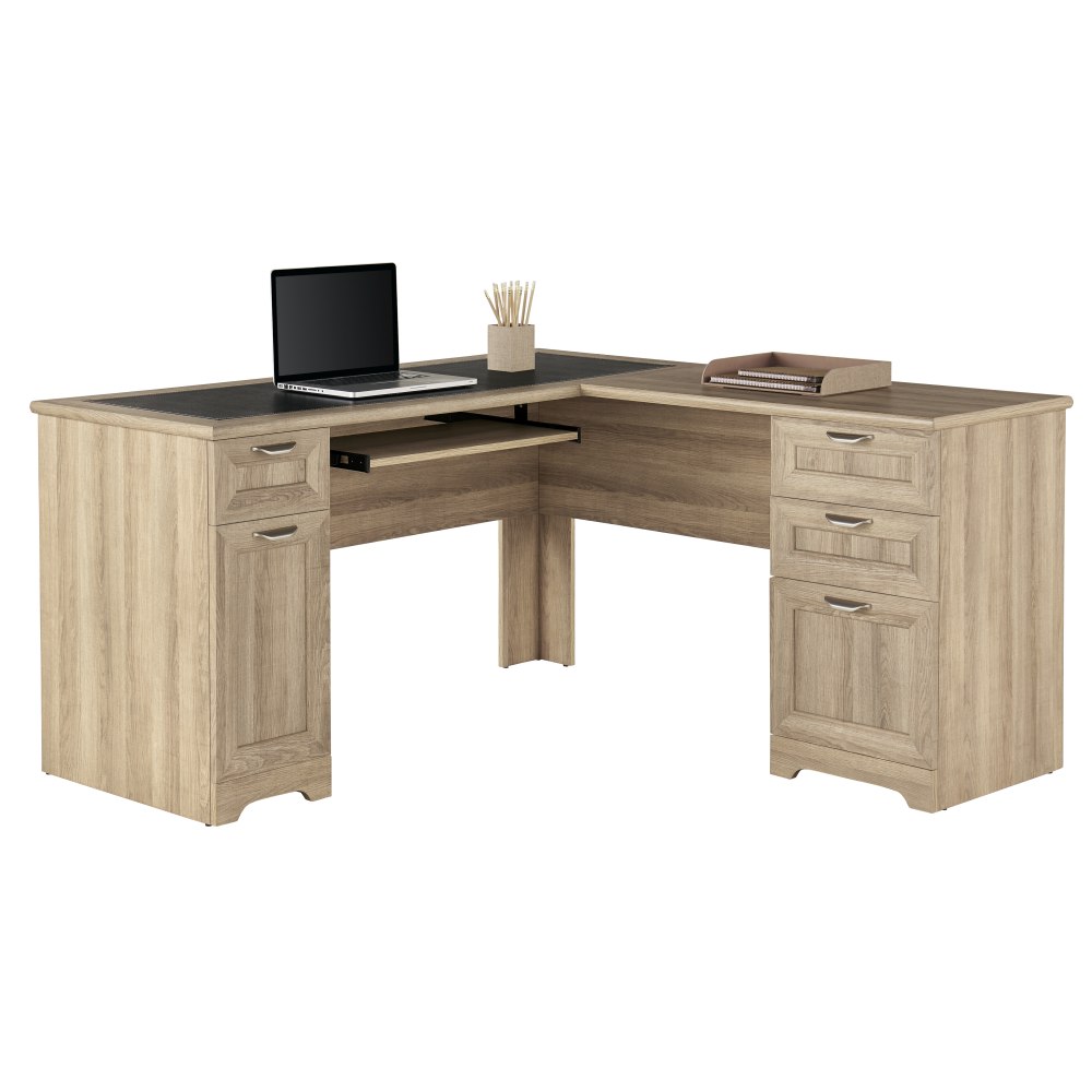 Realspace Magellan 59inW L-Shape Corner Computer Desk, Blonde Ash MPN:HS-MG-3060