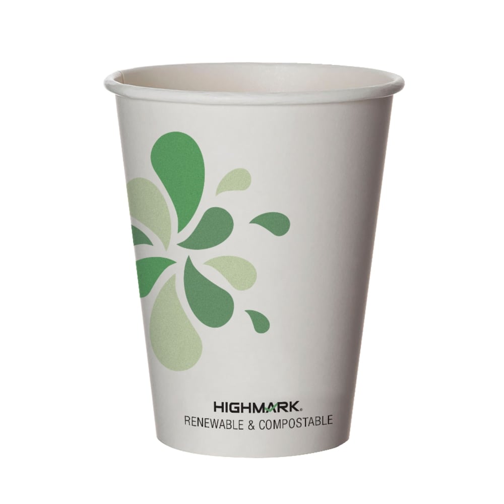 Highmark ECO Compostable Hot Coffee Cups, 12 Oz, White, Pack Of 500 MPN:BHC12Z04967