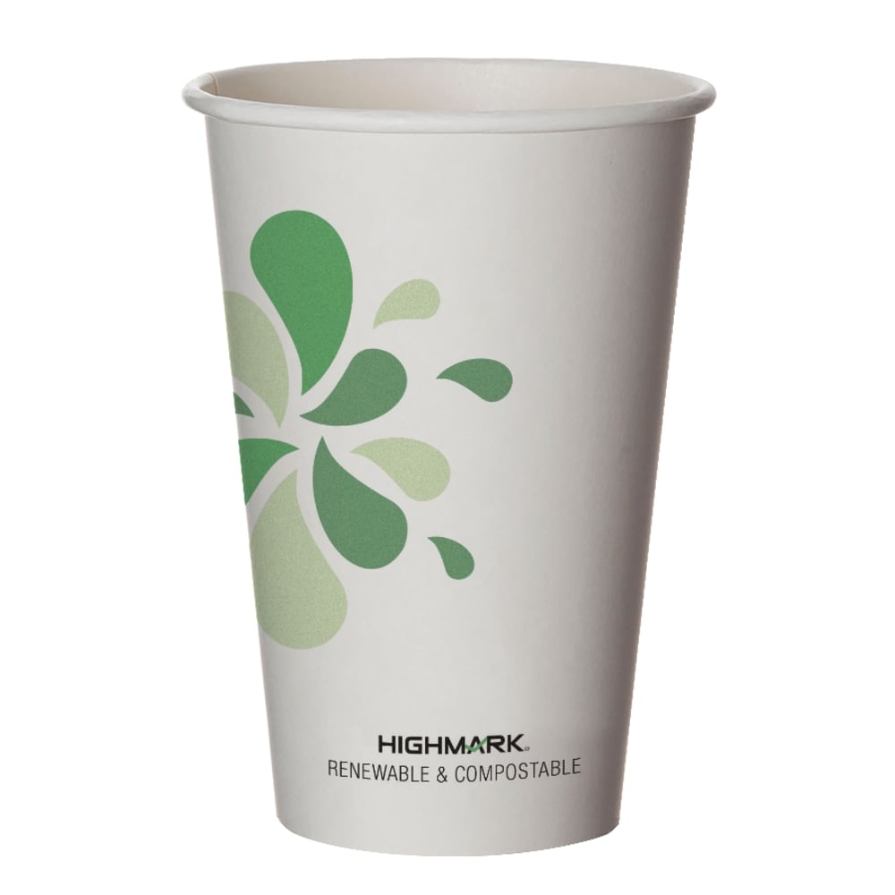 Highmark ECO Compostable Hot Coffee Cups, 16 Oz, White, Pack Of 500 MPN:BHC16Z04967