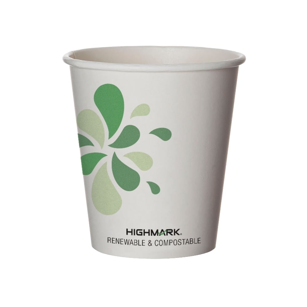 Highmark ECO Compostable Hot Coffee Cups, 10 Oz, White, Pack Of 50 (Min Order Qty 10) MPN:EP-BHC10-Z04967PK