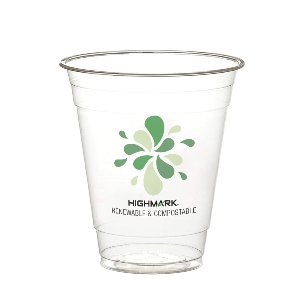 Highmark ECO Compostable Plastic Cups, 12 Oz, Clear, Pack Of 50 (Min Order Qty 6) MPN:EP-CC12-Z06678PK