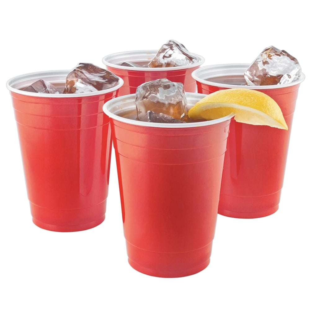 Highmark Plastic Cups, 16 Oz, Red, Pack Of 50 (Min Order Qty 3) MPN:PCTC160R1250ODO