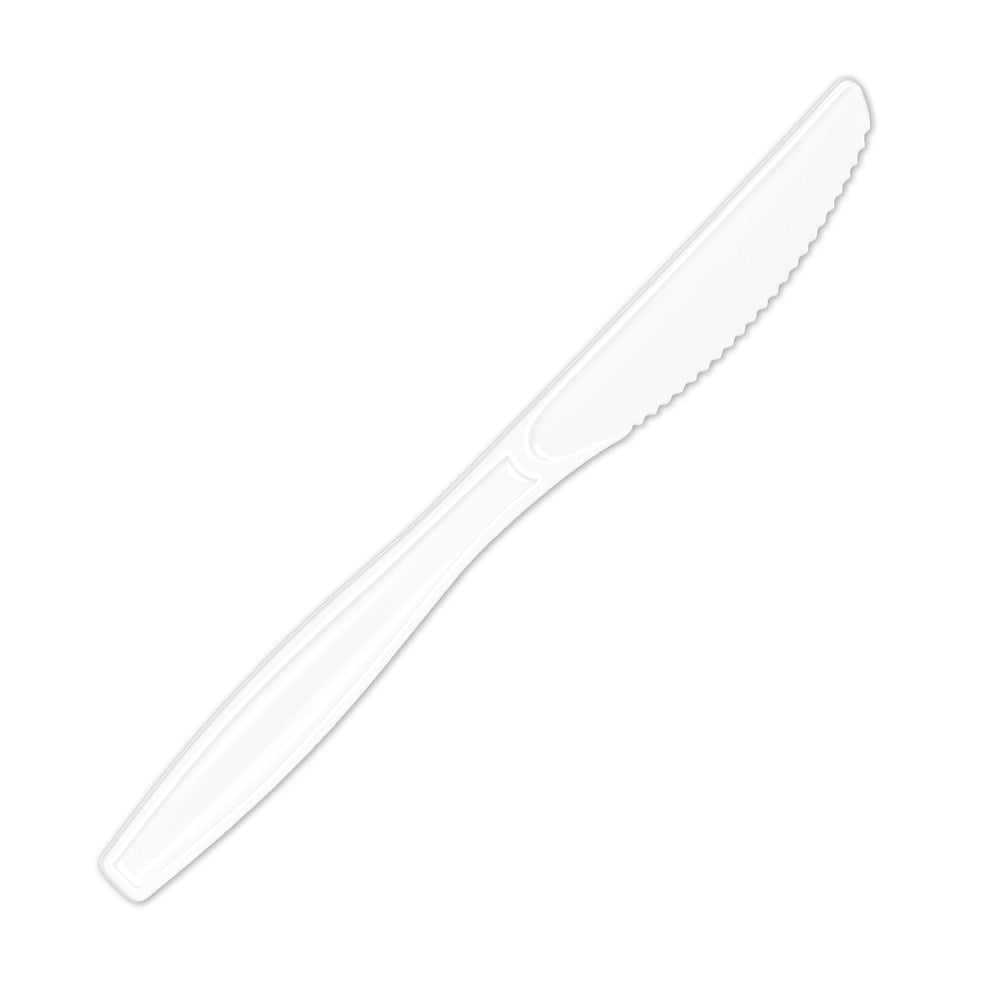 Highmark Plastic Utensils, Medium-Size Knives, White, Box Of 1,000 Knives (Min Order Qty 3) MPN:3585490690