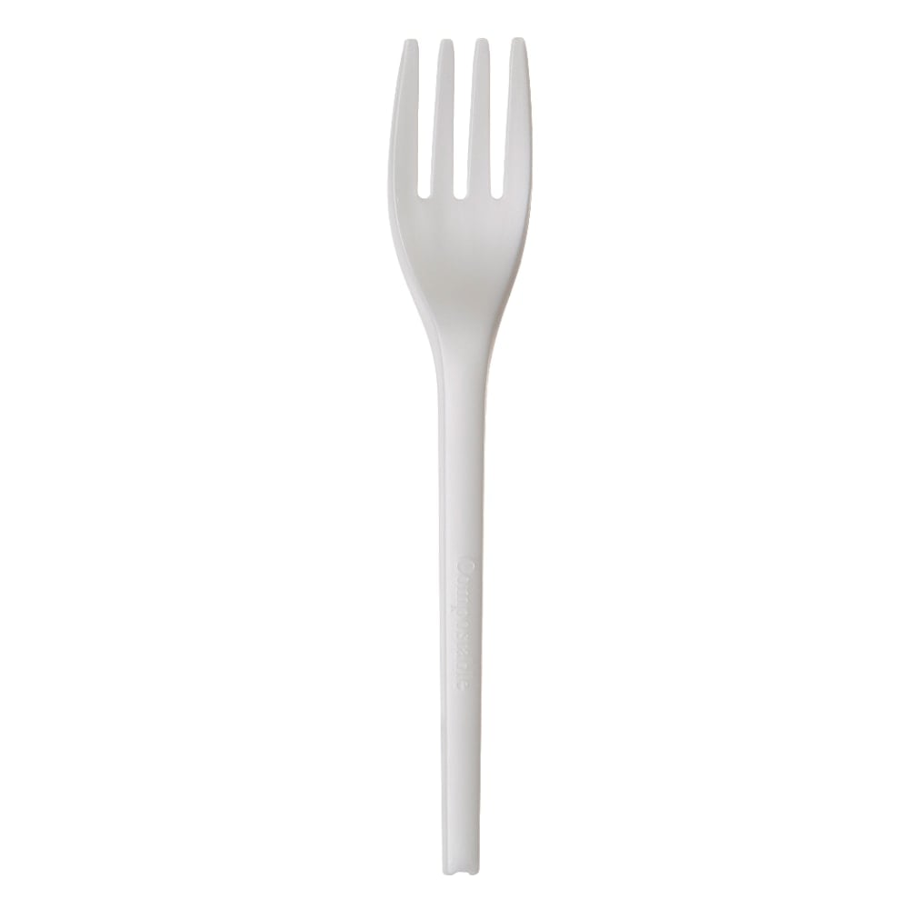 Highmark ECO Compostable Forks, 6-1/2in, White, Pack Of 1,000 MPN:EP-65FK