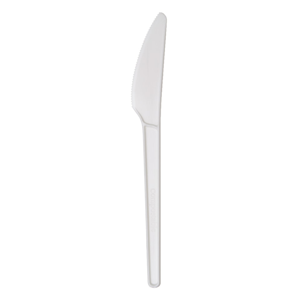 Highmark ECO Compostable Knives, 6-1/2in, White, Case Of 1,000 MPN:EP-65KN