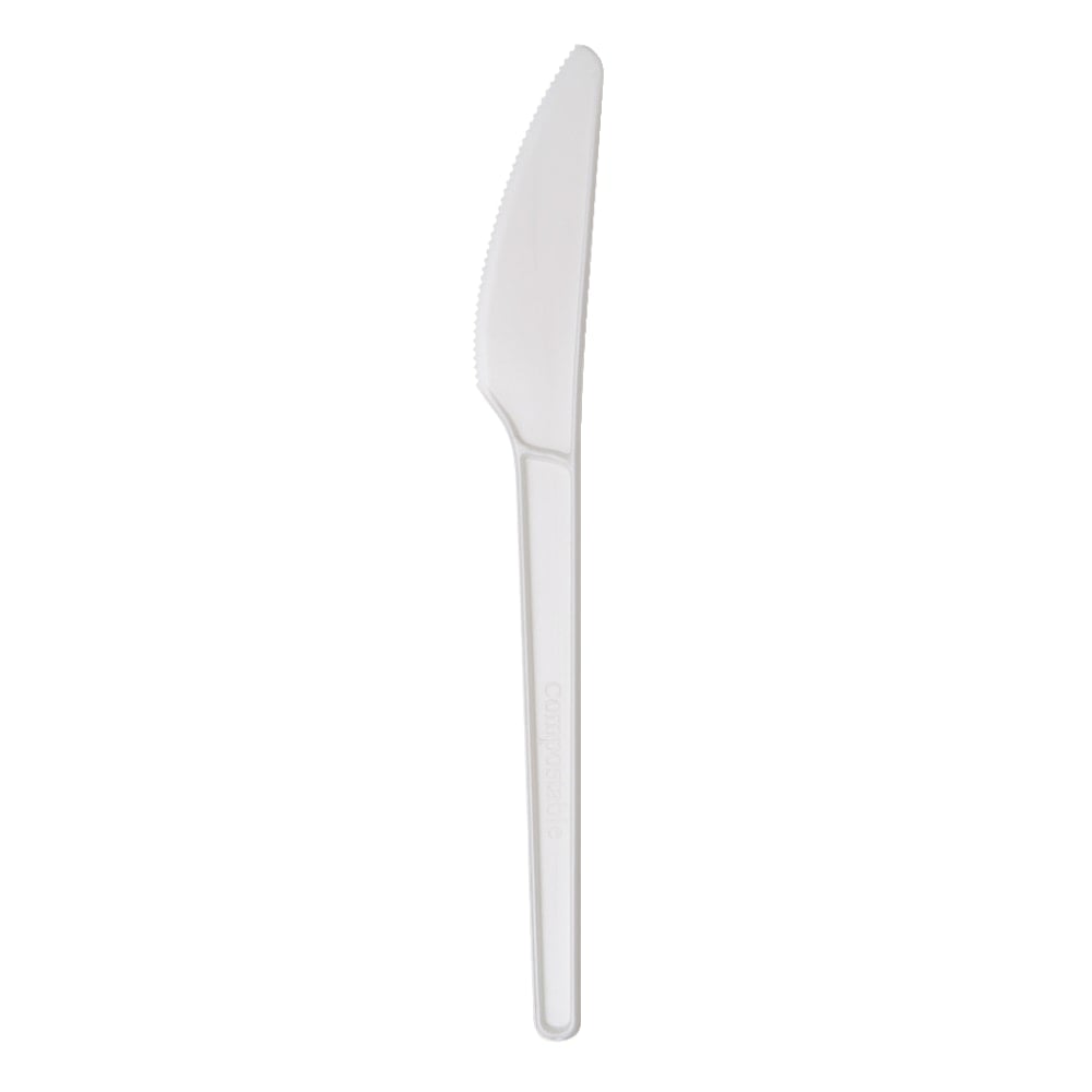 Highmark ECO Compostable Knives, 6-1/2in, White, Pack Of 50 (Min Order Qty 18) MPN:EP-65KNPK