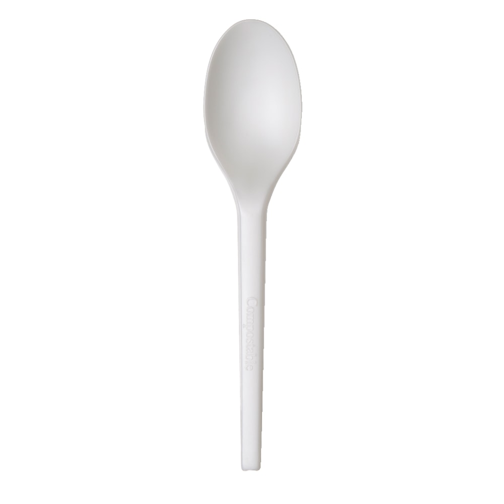 Highmark ECO Compostable Spoons, 6-1/2in, White, Pack Of 1,000 MPN:EP-65SP