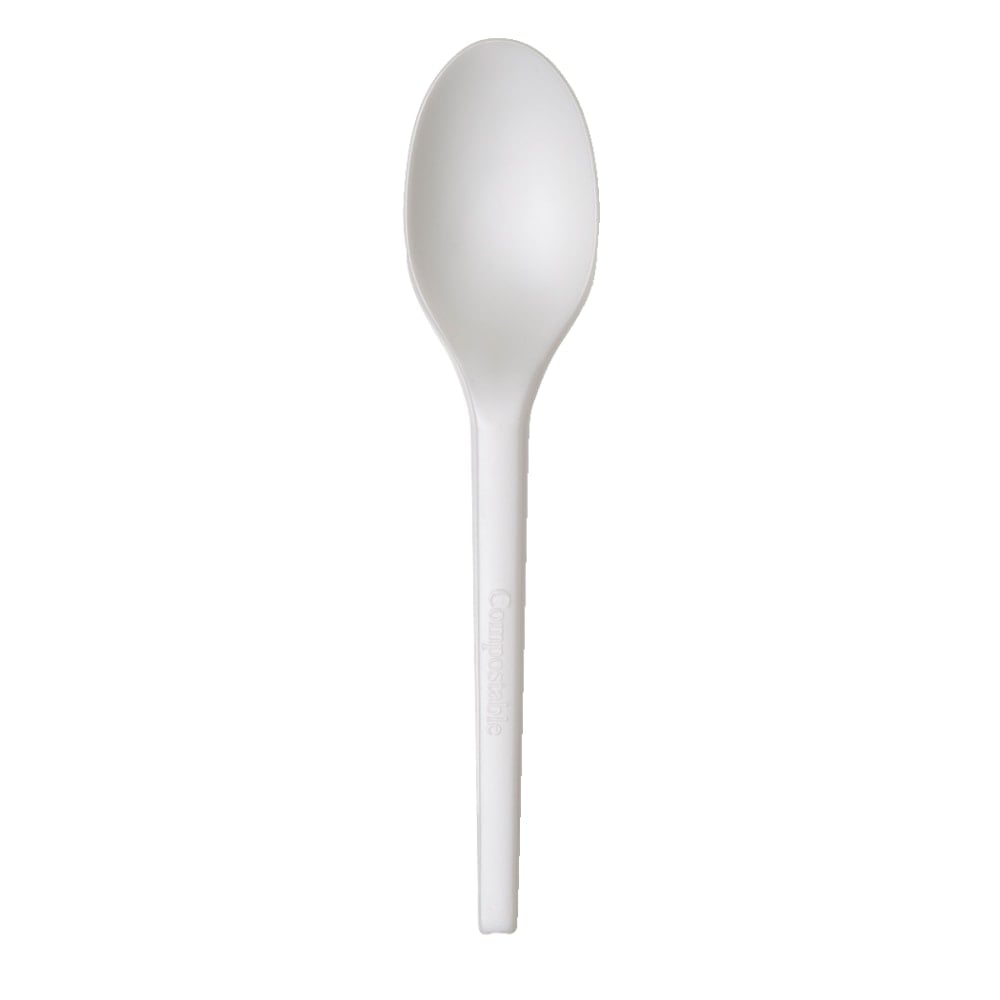 Highmark ECO Compostable Spoons, 6-1/2in, White, Pack Of 50 (Min Order Qty 18) MPN:EP-65SPPK