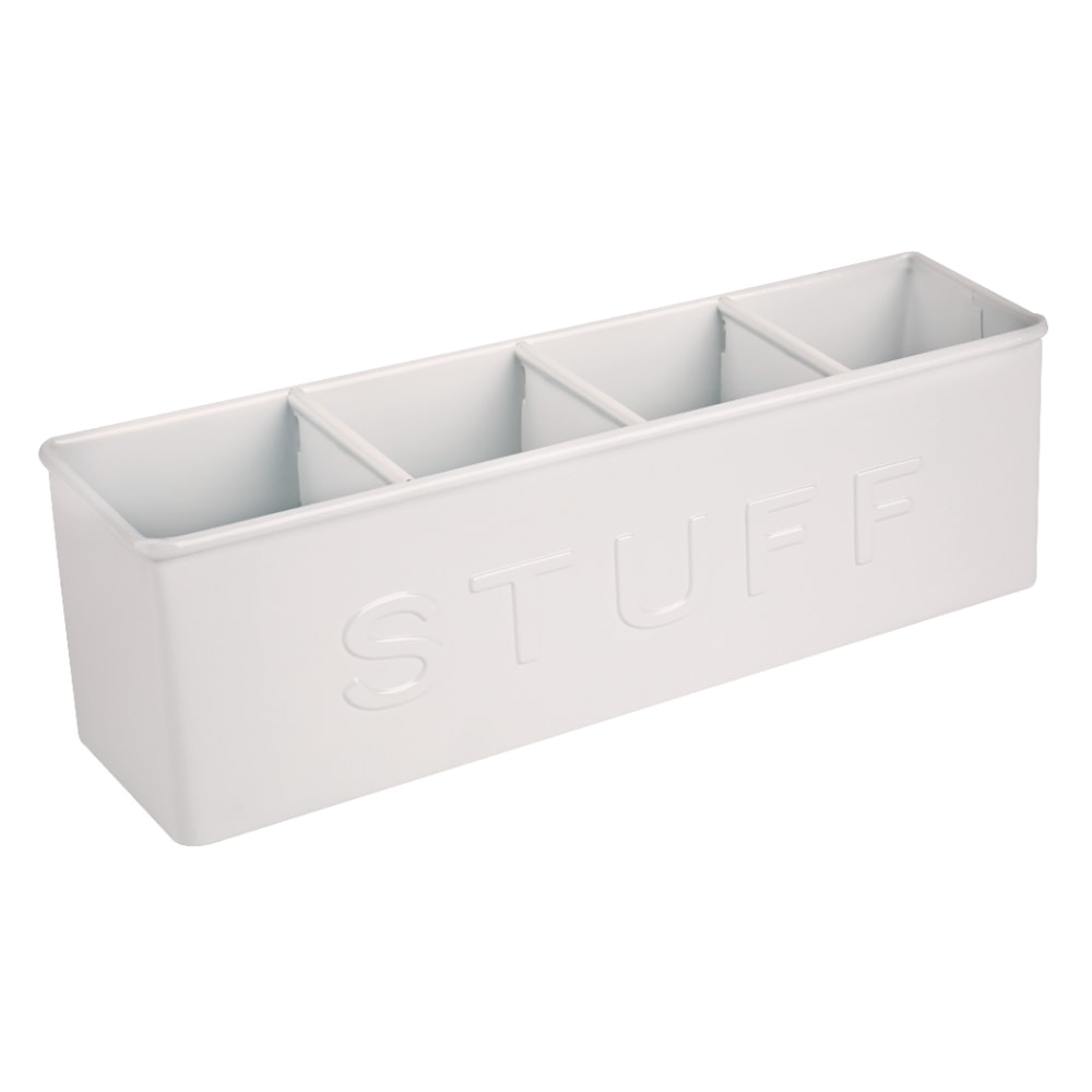 Office Depot Brand 4-Compartment Desktop Storage Organizer, White (Min Order Qty 15) MPN:DSN-02697-2