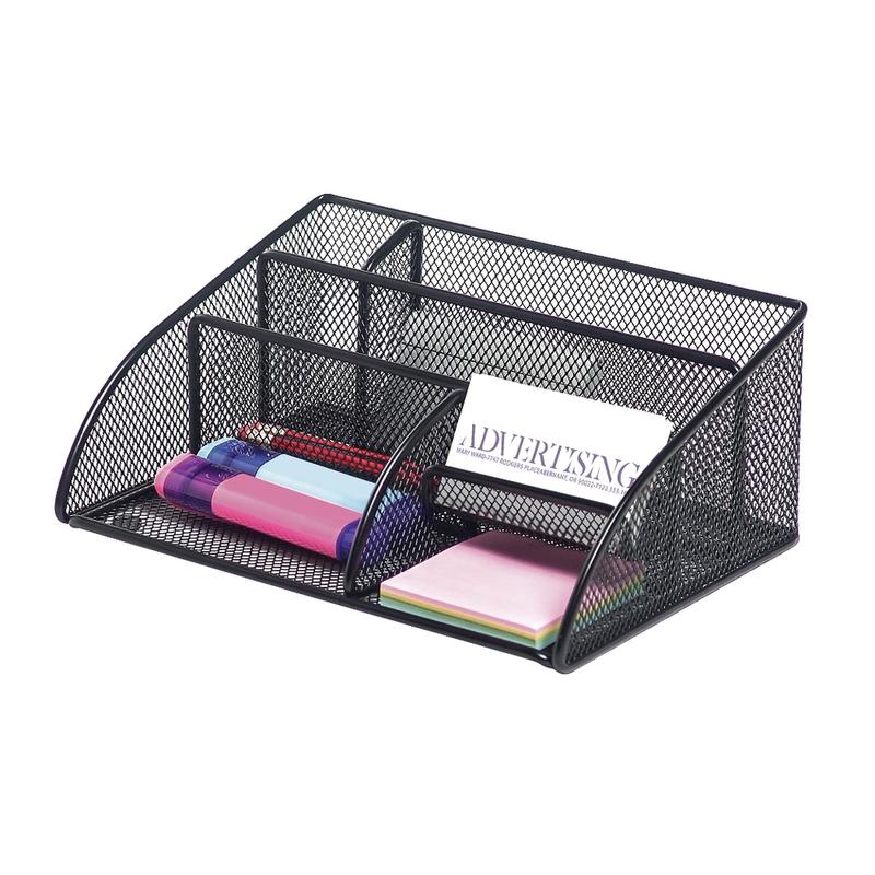 Office Depot Brand Mesh Angled Desk Organizer, Black (Min Order Qty 13) MPN:LD01-708-2B