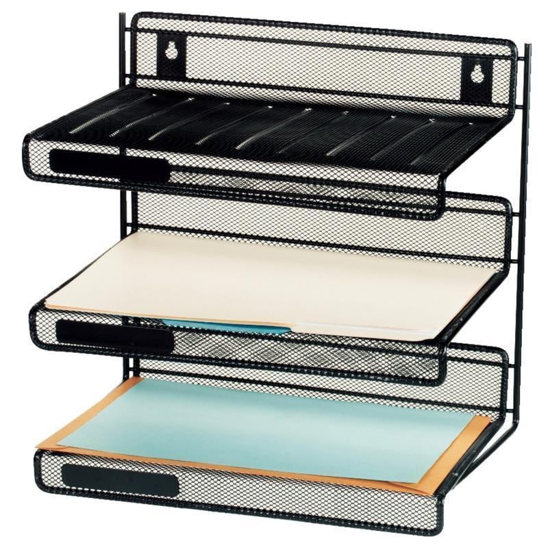 Office Depot Brand Mesh 3-Tier Desk Shelf, Black (Min Order Qty 9) MPN:LD01-98-1B