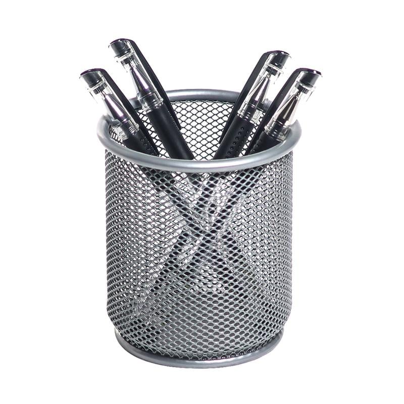 Office Depot Brand Mesh Pencil Cup, Silver (Min Order Qty 69) MPN:ST004S