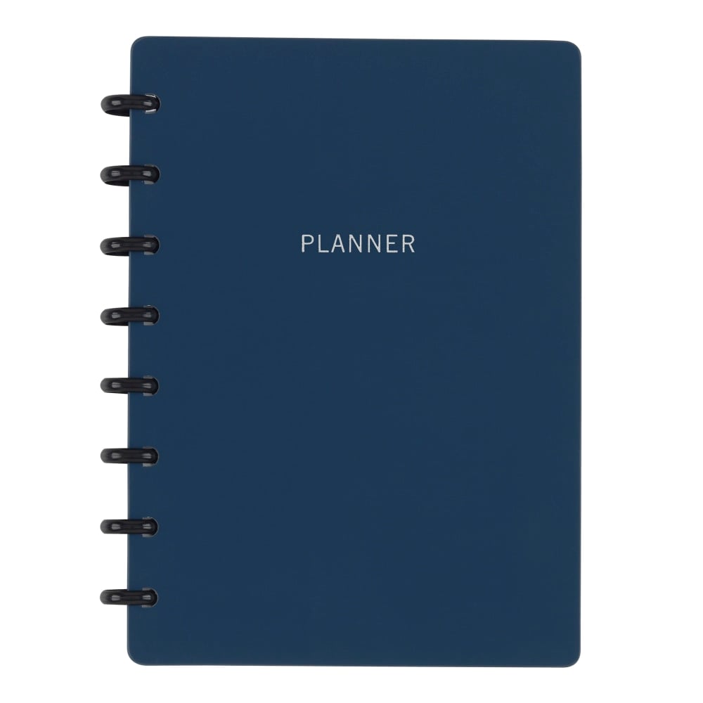 TUL Discbound Monthly Planner Starter Set, Undated, Junior Size, Soft-Touch Cover, Navy (Min Order Qty 5) MPN:TULJRPLNR-RY21-NY