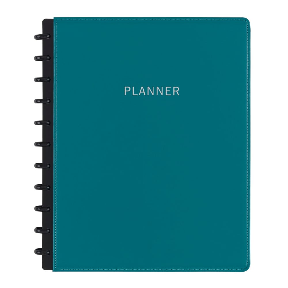 TUL Discbound Monthly Planner Starter Set, Undated, Letter Size, Leather Cover, Teal (Min Order Qty 2) MPN:TULLTPLNR-RY21-TL