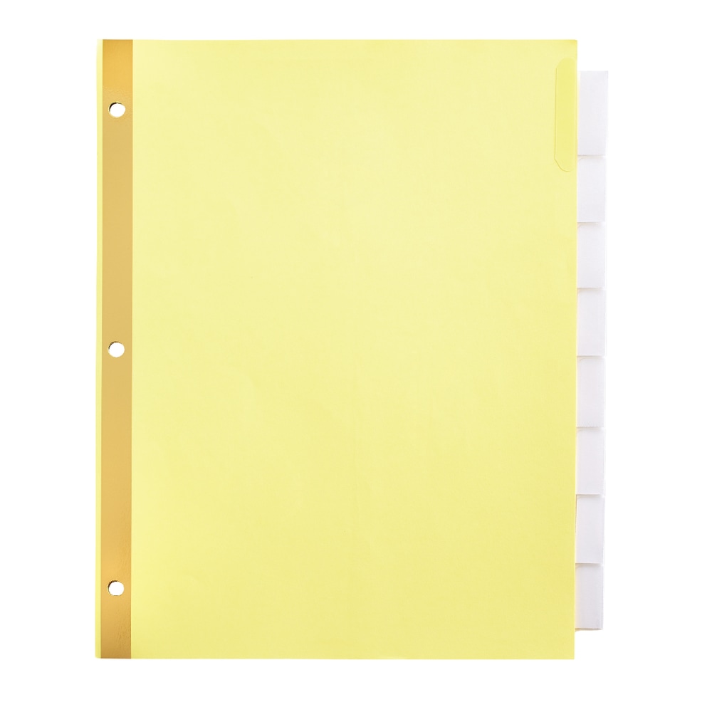 Office Depot Brand Insertable Dividers With Big Tabs, Buff, Clear Tabs, 8-Tab (Min Order Qty 33) MPN:3585414788