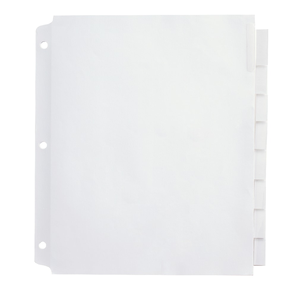 Office Depot Brand Insertable Extra-Wide Dividers With Big Tabs, Clear, 8-Tab (Min Order Qty 80) MPN:3585414796