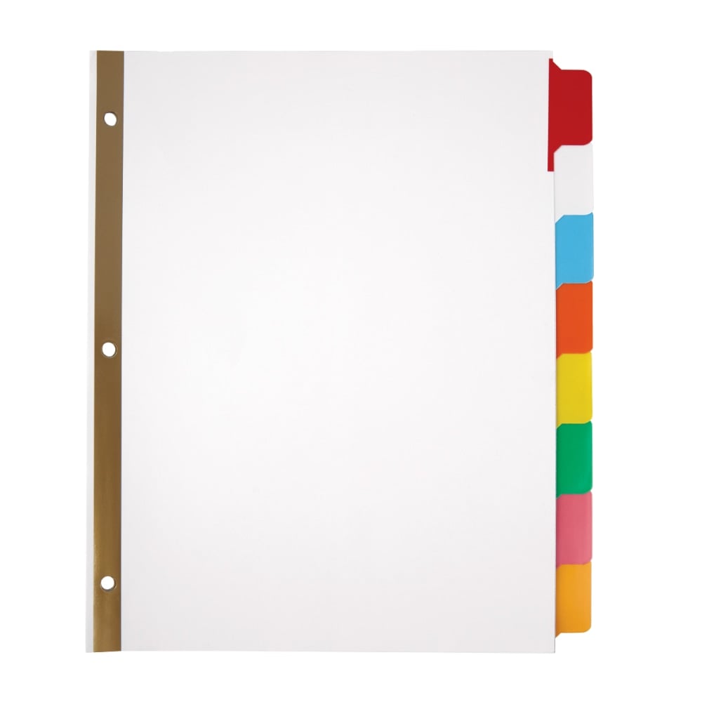 Office Depot Brand Write-On Dividers, 8 Tab, 3 sets, Multicolor (Min Order Qty 17) MPN:3585499229