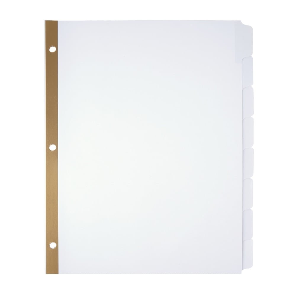 Office Depot Brand Erasable Big Tab Dividers, 8-Tab, White, Pack Of 2 Sets (Min Order Qty 59) MPN:3585499243