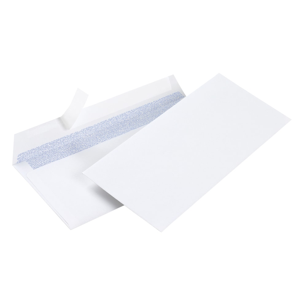 Office Depot Brand #10 Security Envelopes, 4-1/8in x 9-1/2in, Clean Seal, 30% Recycled, White, Box Of 500 (Min Order Qty 3) MPN:ODP77R49