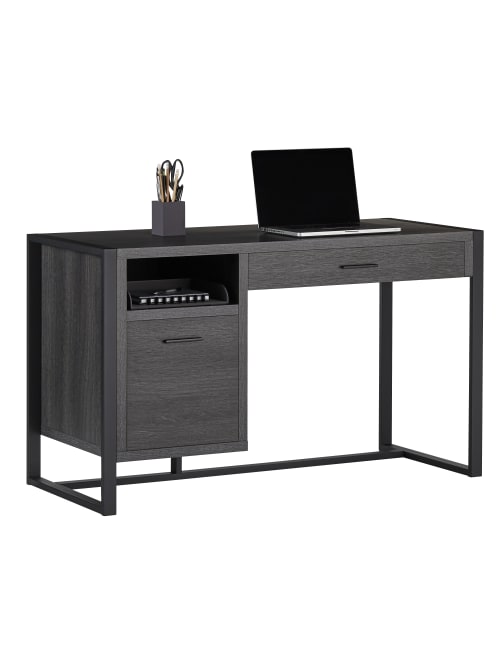 RealSpace DeJori 51inW Writing Desk, Charcoal MPN:JIX-OF-2079