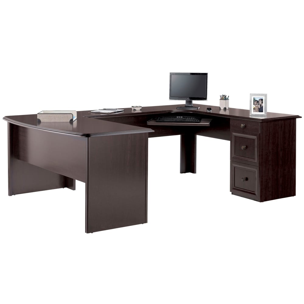 Realspace Broadstreet 65inW U-Shaped Executive Corner Desk, Walnut MPN:OD02475994