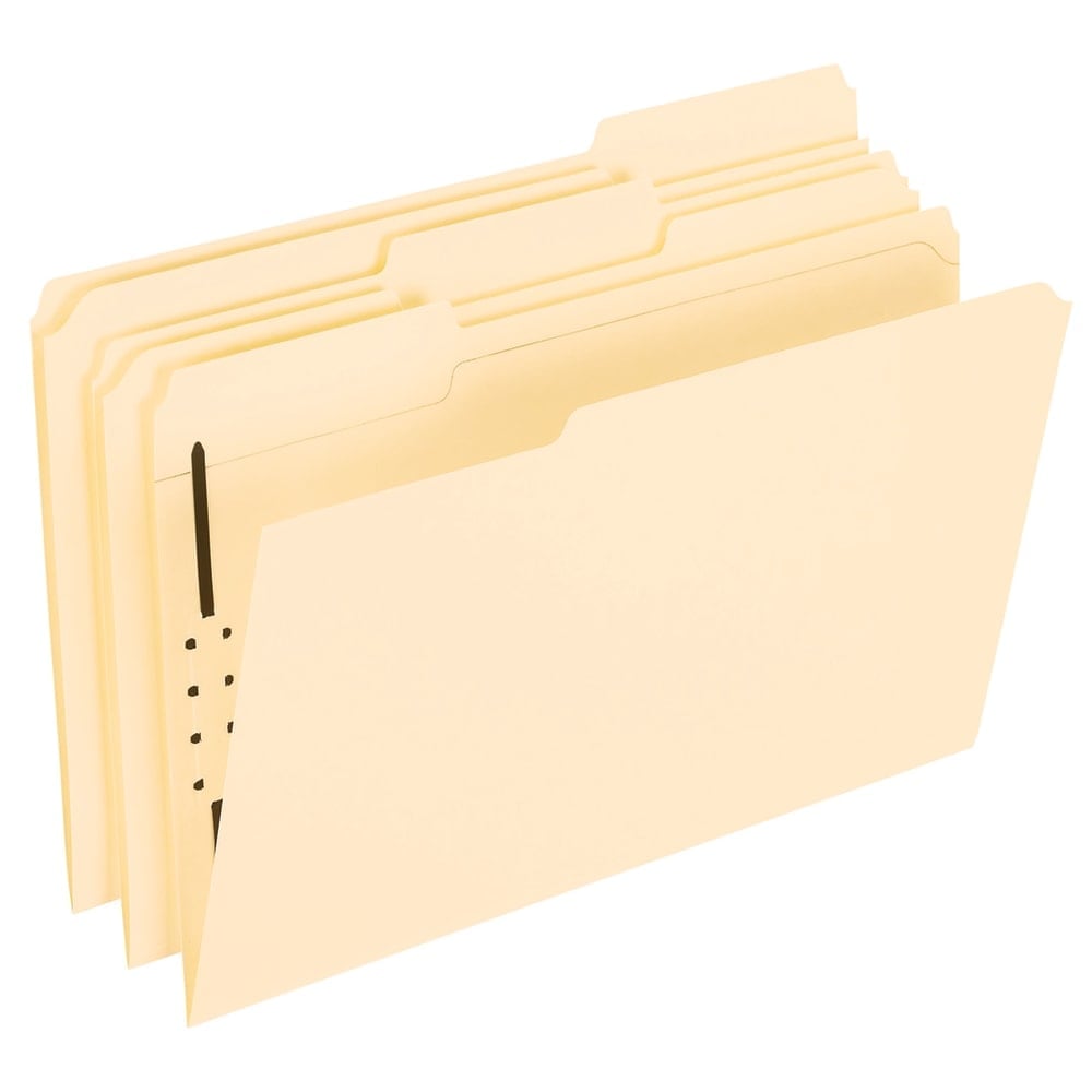 Office Depot Brand Manila Fastener Folders, 1 Fastener, 1/3 Tab, Legal Size, Box of 50 Folders (Min Order Qty 4) MPN:ODFM310