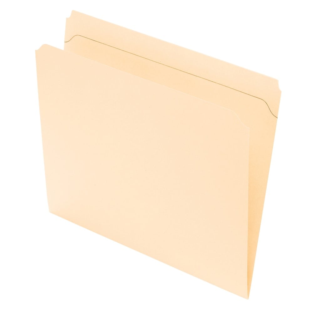 Office Depot Brand Reinforced Tab File Folders, Straight Cut, Letter Size, Manila, Pack Of 100 (Min Order Qty 5) MPN:ODR752